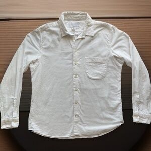 RARE NANAMICA Men’s Sz XL White FLANNEL Casual Button Up Shirt Tailored in Japan